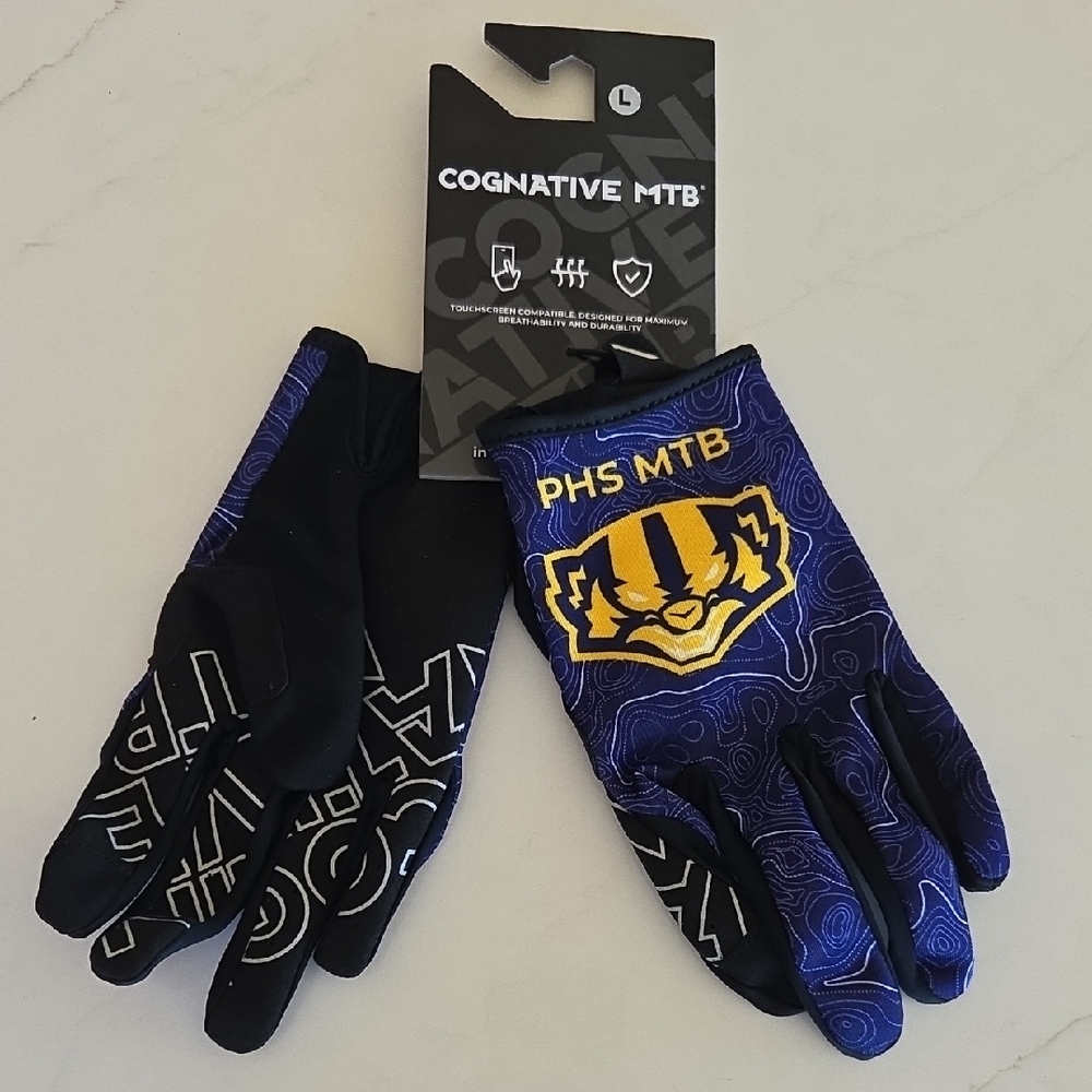 Cognative MTB Blue and Black Cycling Gloves
